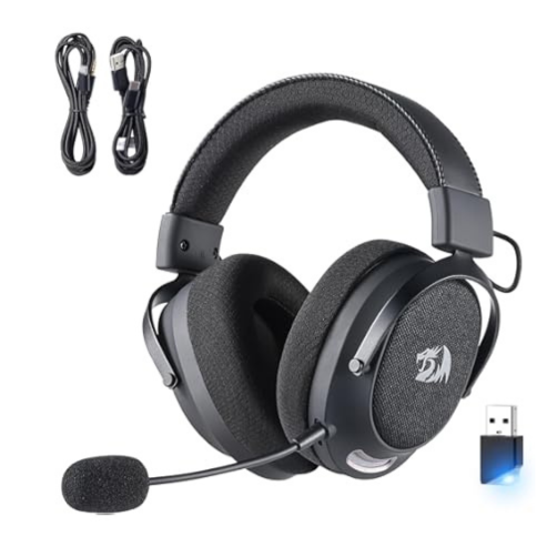 Redragon H858 casque de jeu, tri-mode 2.4GHz / Bluetooth / filaire, coloris gris